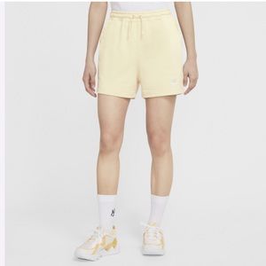 Cream High Waisted Nike Sportswear Jersey Shorts